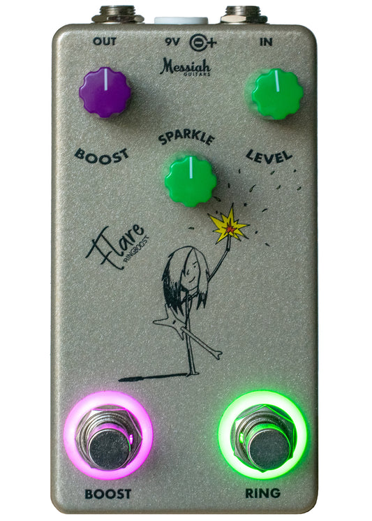 FLARE - boostring guitar pedal with an 18V booster